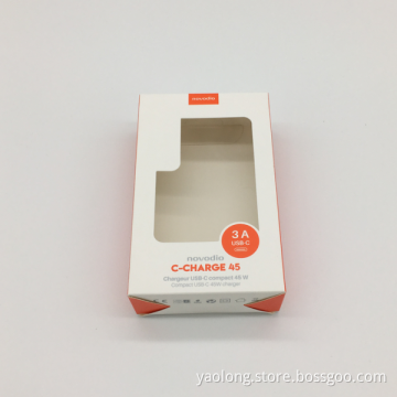 Clear PVC window Custom paper gift box